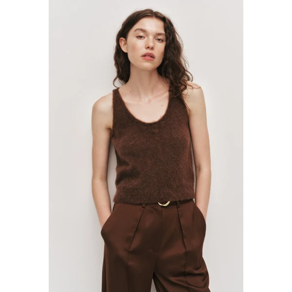 Aje Tansy Fluffy Knit Tank, view 4