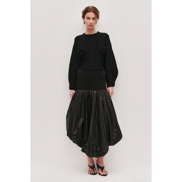 Aje Venetia Knit Midi Skirt, view 2