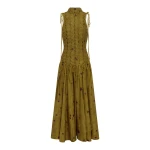 Alemais Astro Gown Olive