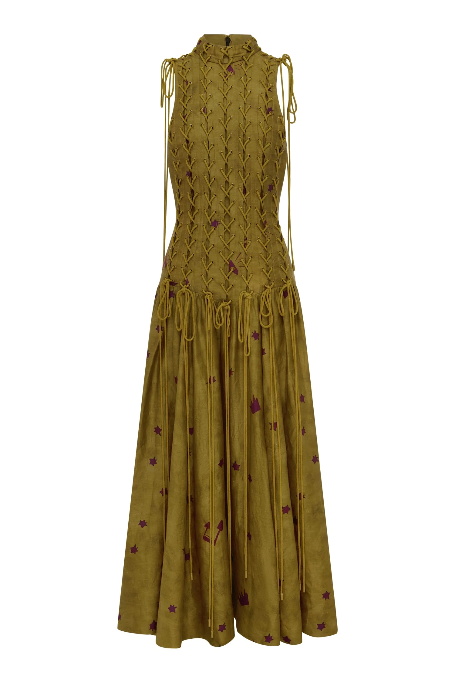 Alemais Astro Gown Olive