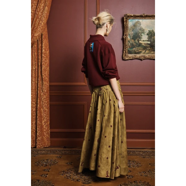 Alemais Astro Skirt Olive, view 4