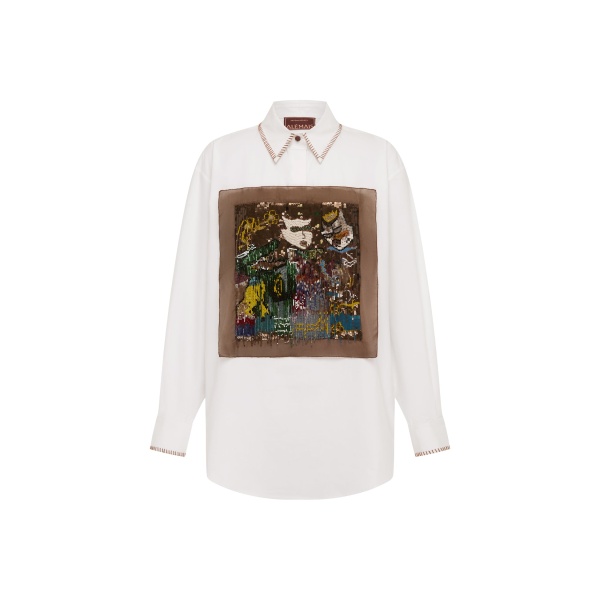 Alemais Limelight Embellish Shirt  Sustainable Tops with Alémais print -  Luxury Handbags Australian Designer