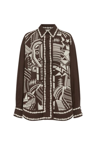 Alemais Lori Shirt  Sustainable Tops with Alémais print -  Luxury Handbags Australian Designer