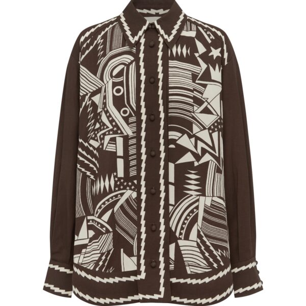 Alemais Lori Shirt  Sustainable Tops with Alémais print -  Luxury Handbags Australian Designer