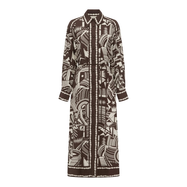 Alemais Lori Shirtdress  Sustainable Dresses with Alémais print -  Luxury Handbags Australian Designer