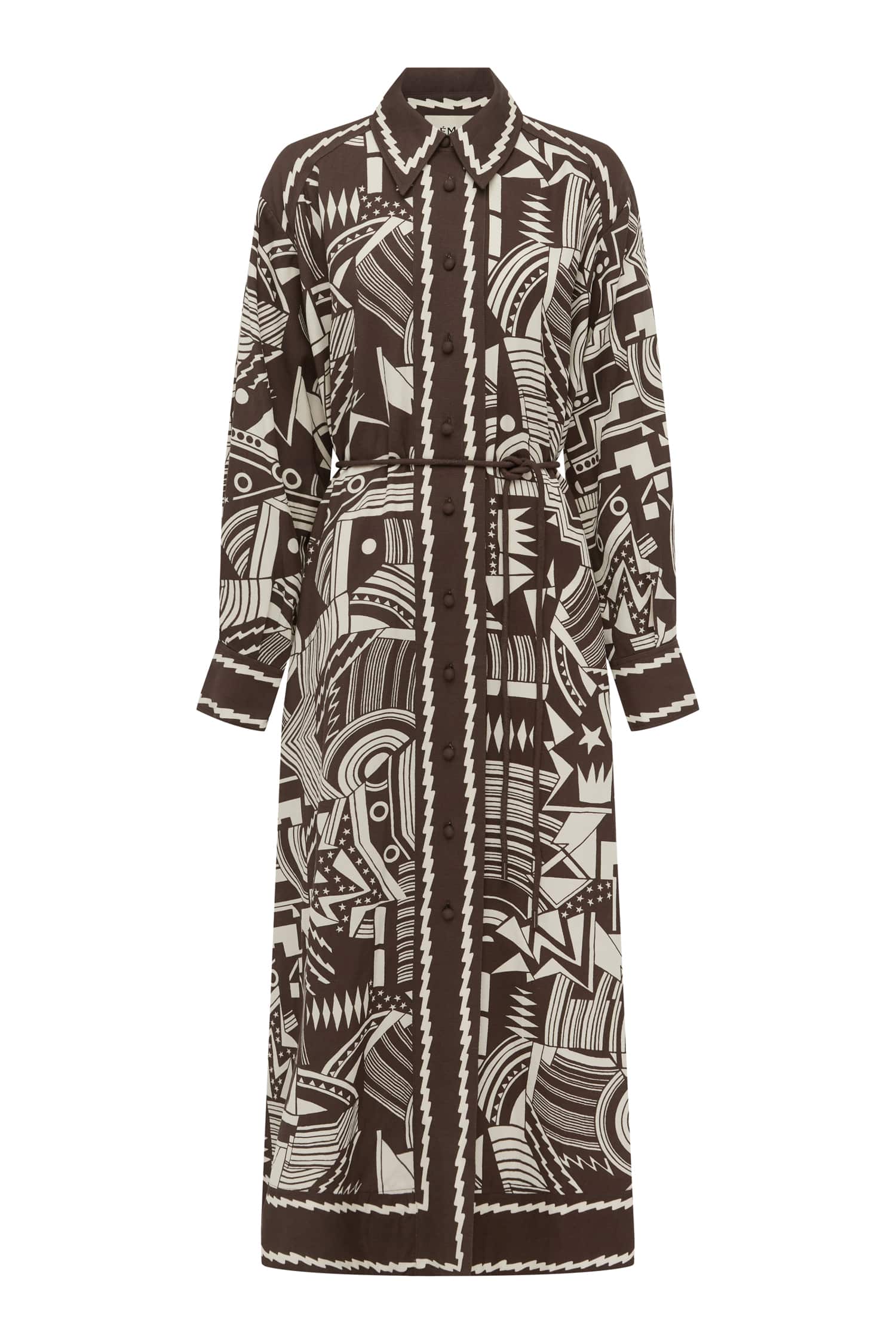 Alemais Lori Shirtdress  Sustainable Dresses with Alémais print -  Luxury Handbags Australian Designer