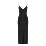 Alex Perry Bikini Dress in Leather, Black