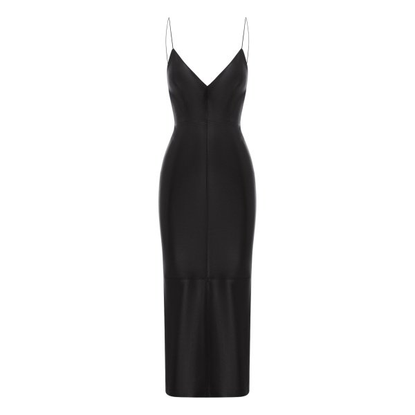 alex perry leather midi dress