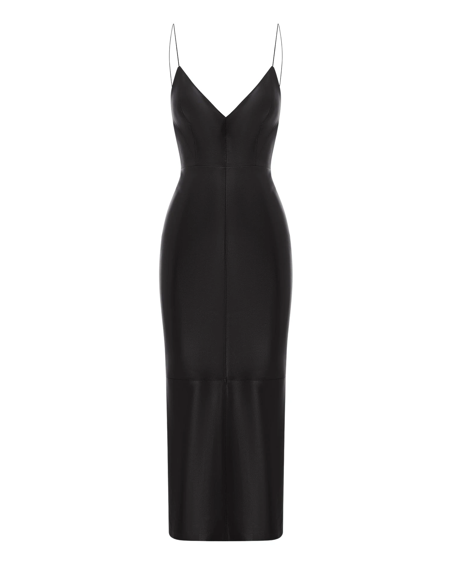 Alex Perry Bikini Dress in Leather, Black