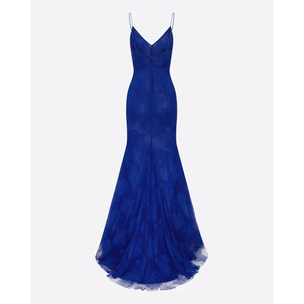 Alex Perry Bikini Gown in Lace, Cobalt, view 4