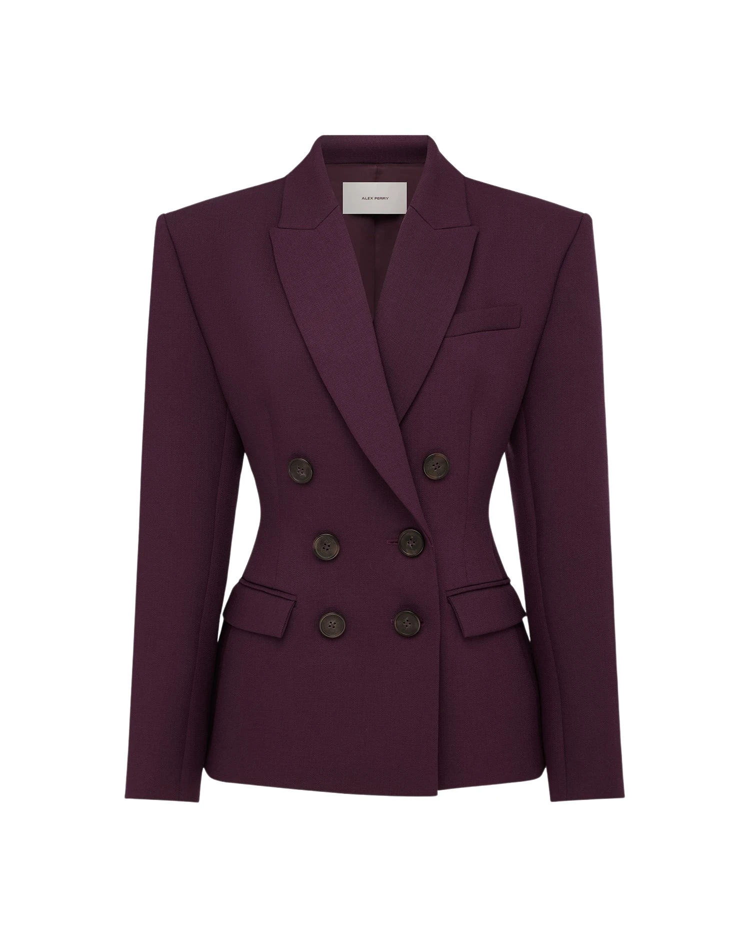 Alex-Perry-Double-Breasted-Contour-Blazer-in-Wool-Suiting-Aubergine65744_nobg Alex Perry Double Breasted Contour Blazer in Wool Suiting, Aubergine