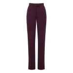 Alex Perry Flare Trouser in Wool Suiting, Aubergine
