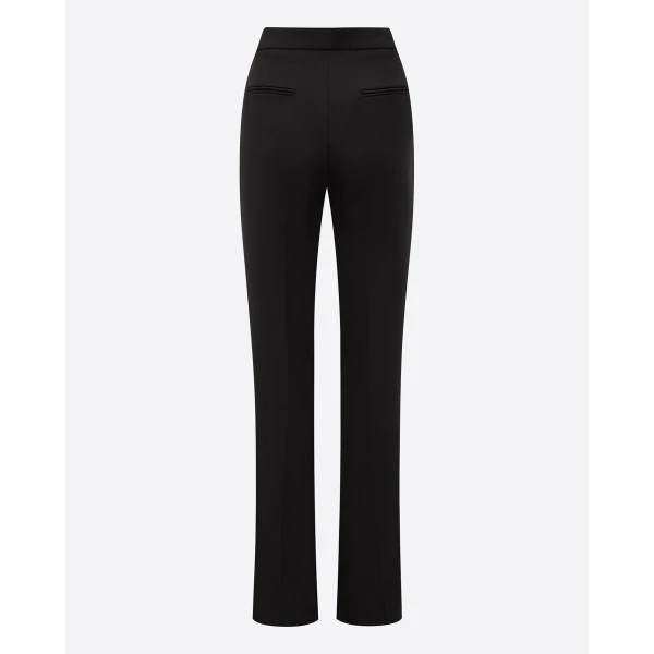 Alex Perry Flare Trouser in Wool Suiting, Midnight, view 4