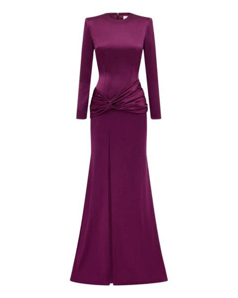 alex perry satin crepe gown