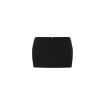 Alex Perry Low Rise Mini Skirt in Wool Suiting, Midnight