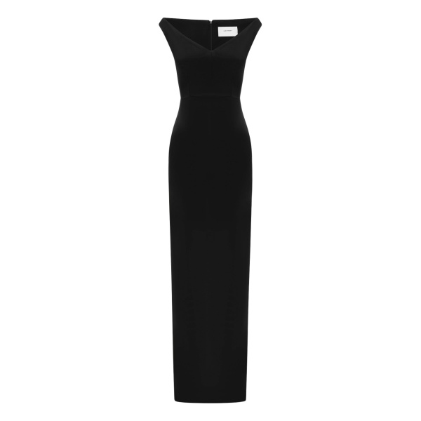 alex perry satin crepe gown