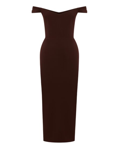 alex perry stretch crepe midi dress