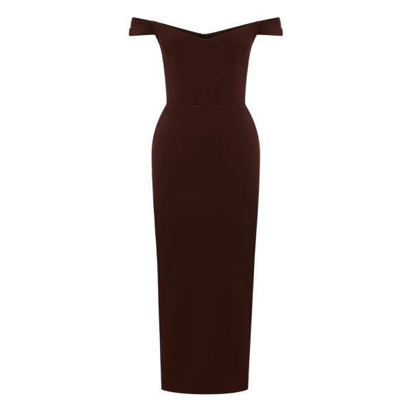 alex perry stretch crepe midi dress