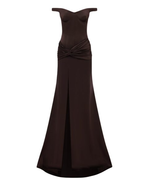alex perry satin crepe gown