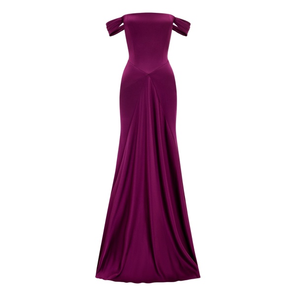 alex perry satin crepe gown