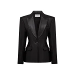 Alex-Perry-Single-Breasted-Contour-Blazer-in-Leather-Black23749_nobg Alex Perry Single Breasted Contour Blazer in Leather, Black