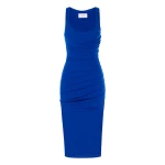 Alex Perry Singlet Dress in Stretch Mesh, Cobalt