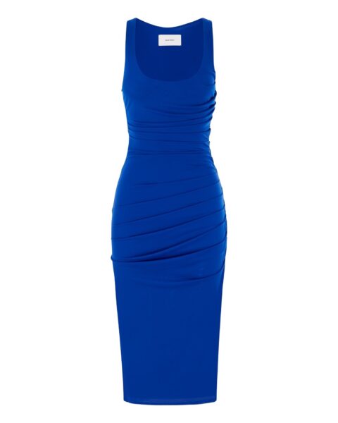 alex perry stretch mesh midi dress
