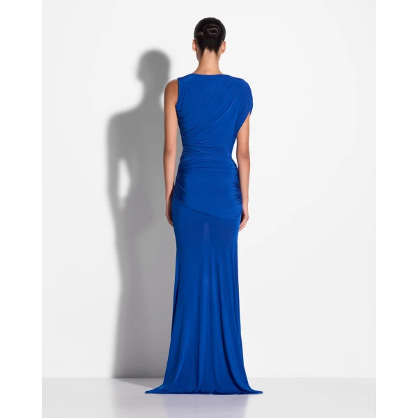 Alex Perry Sleeveless Twist Gown in Jersey, Cobalt, view 3