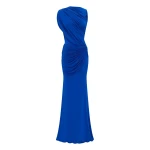Alex Perry Sleeveless Twist Gown in Jersey, Cobalt