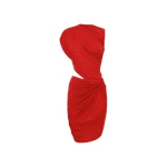 Alex Perry Sleeveless Twist Mini Dress in Jersey, Scarlet