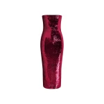 Alex Perry Strapless Dress in Sequin Mesh, Raspberry