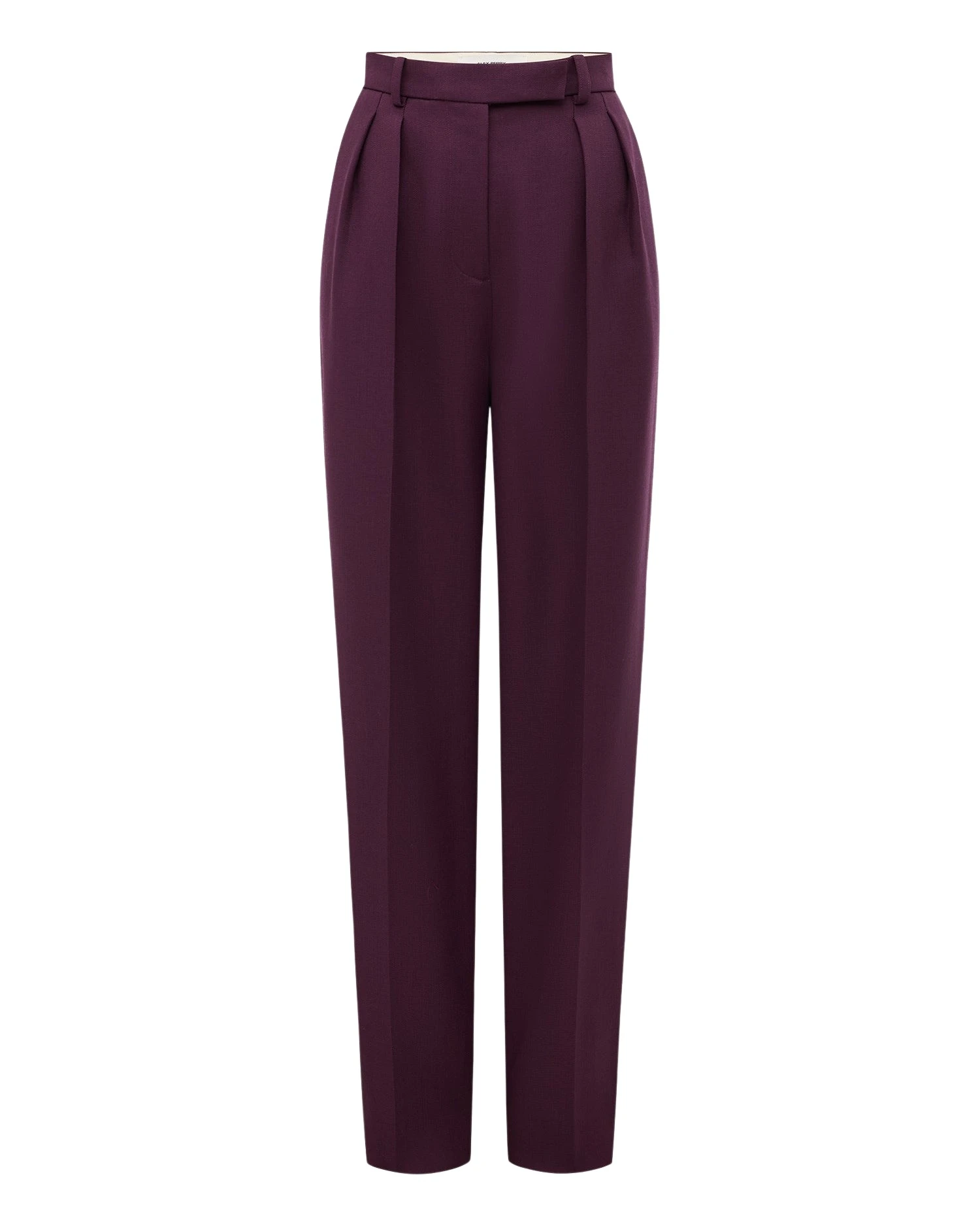 Alex Perry Tapered Trouser in Wool Suiting, Aubergine