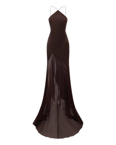 alex perry silk satin gown
