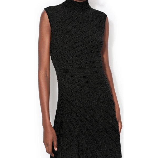 Alaïa Asymetric Wool Dress - ALAÏA Dresses - Laser Cut Luxury - Shop at Luxury Shoes 
