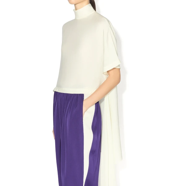 Alaïa Asymmetric Cady Top - ALAÏA Tops - Laser Cut Luxury - Shop at Luxury Shoes 