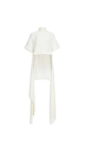 Alaïa Asymmetric Cady Top - ALAÏA Tops - Laser Cut Luxury - Shop at Luxury Shoes 