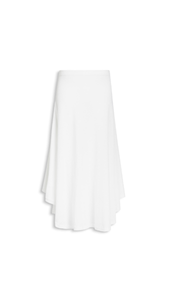 Alaïa Asymmetric Cotton Crepe Skirt - ALAÏA Skirts - Laser Cut Luxury - Shop at Luxury Shoes 
