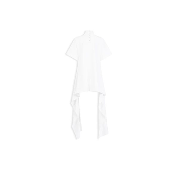 Alaia Asymmetric Cotton Jersey T Shirt, view 5