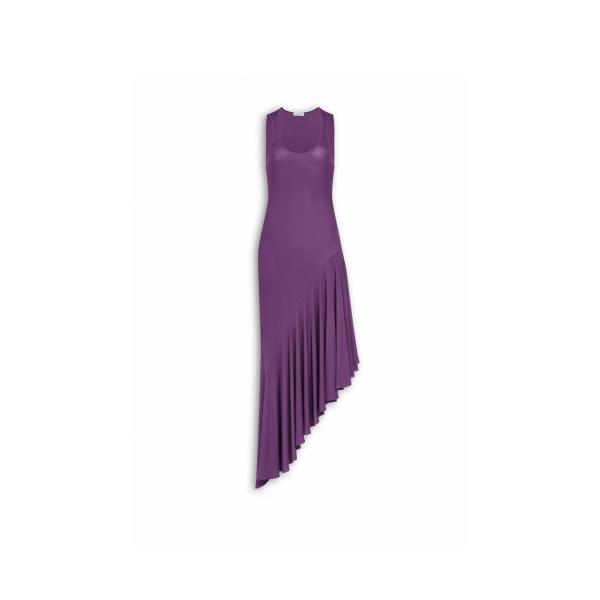 Alaïa Asymmetric Fluid Jersey Dress - ALAÏA Dresses - Laser Cut Luxury - Shop at Luxury Shoes 