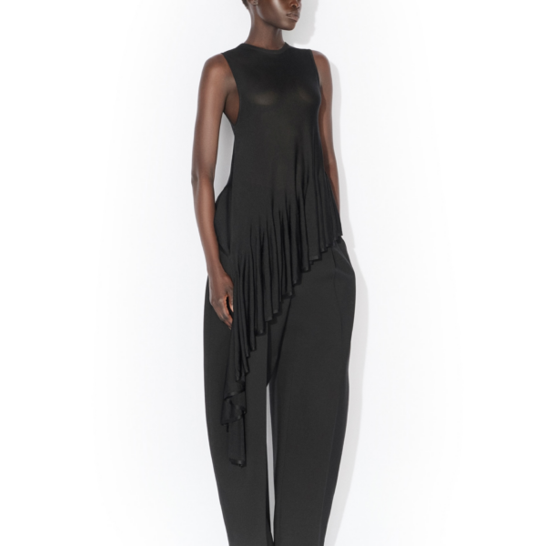 Alaia Asymmetric Godet Top, view 2