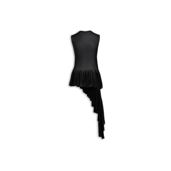 Alaïa Asymmetric Godet Top - ALAÏA Tops - Laser Cut Luxury - Shop at Luxury Shoes 