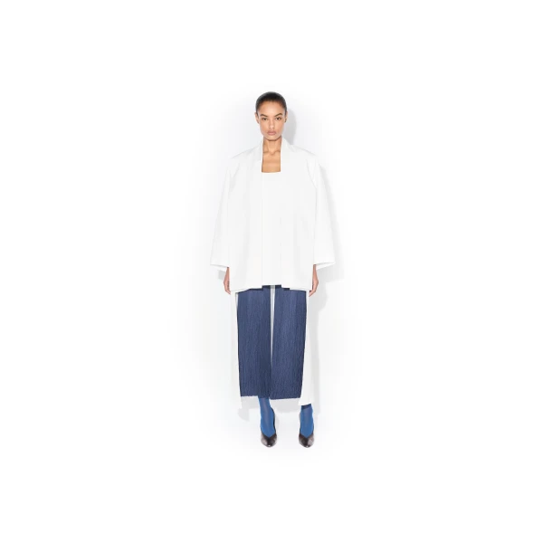 Alaia Asymmetric Poplin Coat, view 2