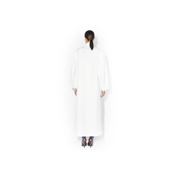 Alaia Asymmetric Poplin Coat, view 3