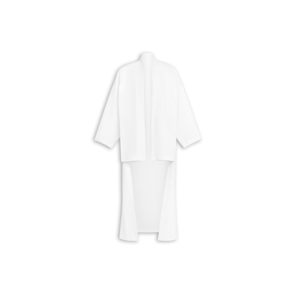 Alaïa Asymmetric Poplin Coat - ALAÏA Coats - Laser Cut Luxury - Shop at Luxury Shoes 