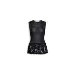 Alaïa Bead Knit Peplum Tank Top - ALAÏA Tops - Laser Cut Luxury - Shop at Luxury Shoes 