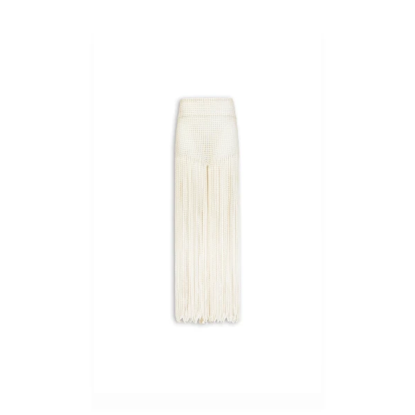 Alaïa Beaded Knit Pants - ALAÏA Pants - Laser Cut Luxury - Shop at Luxury Shoes 