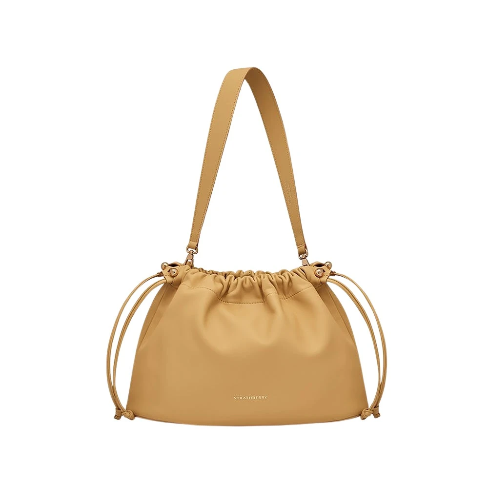 Beige-Charlotte-Midi-Drawstring-in-Brulee77861_nobg Strathberry Charlotte Midi Drawstring in Brûlée