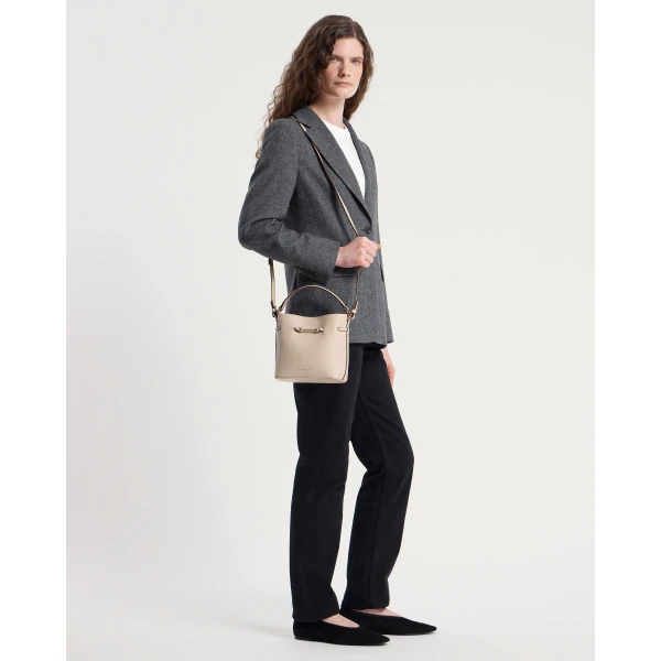 Strathberry Corda Bucket Mini in Oat, view 7