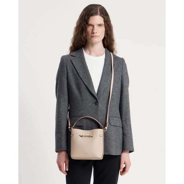 Strathberry Corda Bucket Mini in Oat, view 8