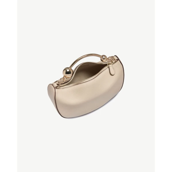 Strathberry Crescent Moon Mini in Oat, view 5